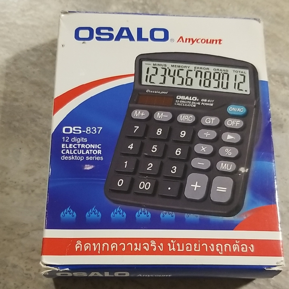 Osalo Anycount OS-837 Electronic Calculator
